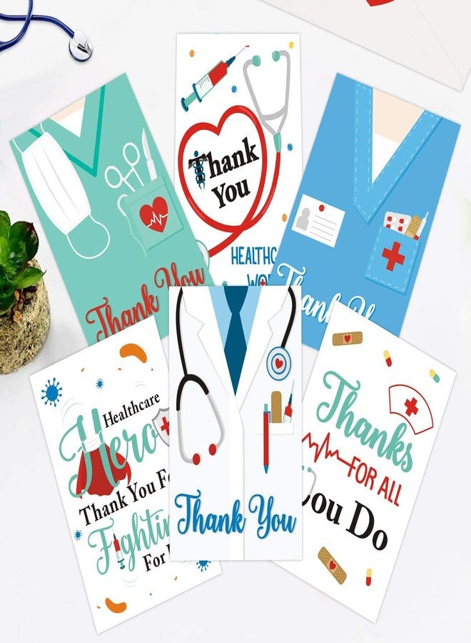 Confetti Healthcare Workers Thank You Card (Pack of 12), Medical Appreciation Card for Nurses, Doctors EMTs Essential Workers Gift Card Set with Envelopes - Image 2